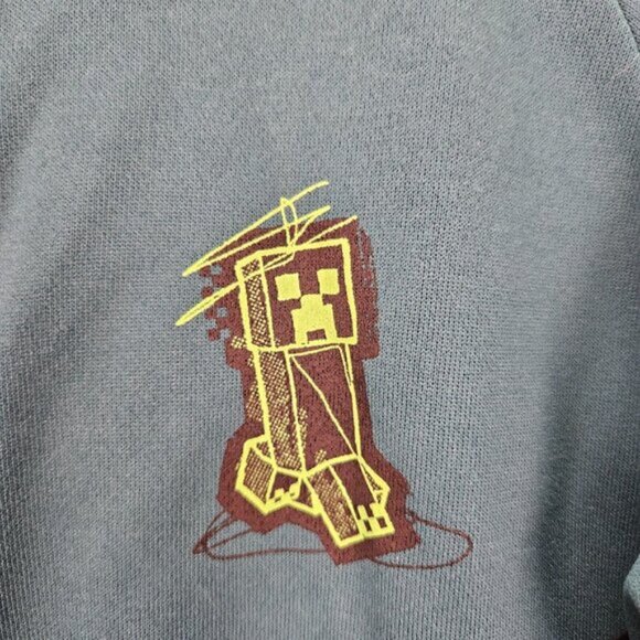 NWT Point Zero x Minecraft Hoodie Green Long Sleeve Full Zip Sweatshirt Men's M - Picture 9 of 13